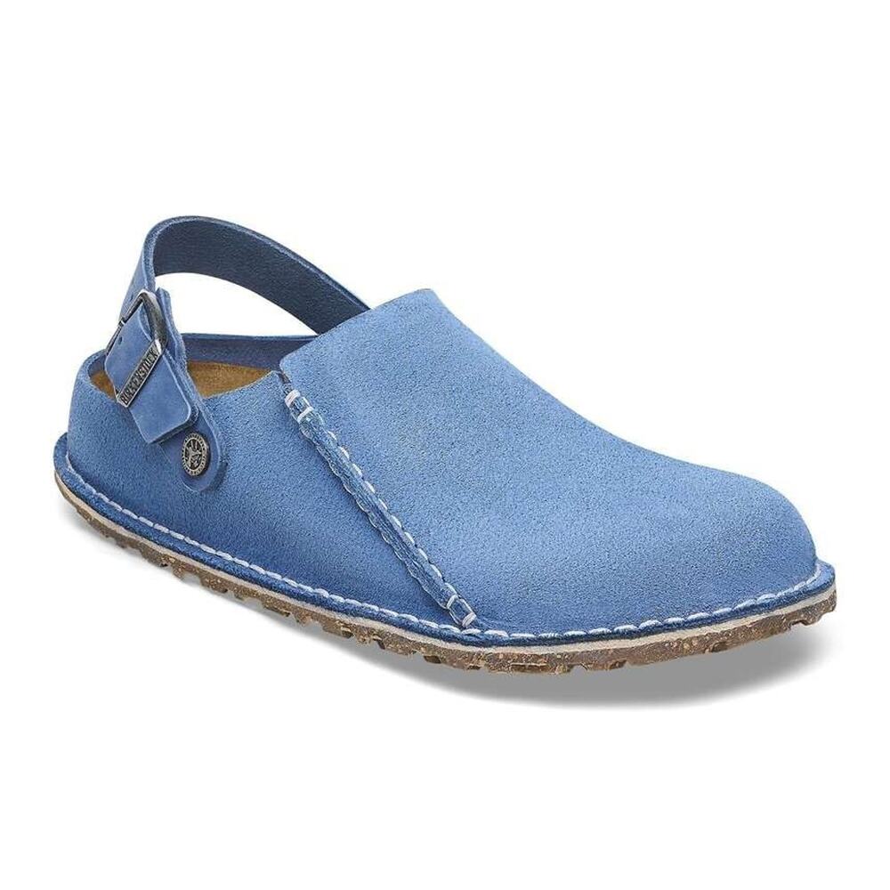 Birkenstock Lutry Premium Suede Elemental Blue EU38/ W 7-7.5 NWOB - Picture 4 of 11